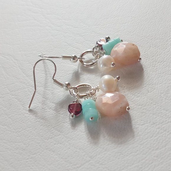 Multi-Gemstone "Fiesta" Earrings - Picture 6 of 11